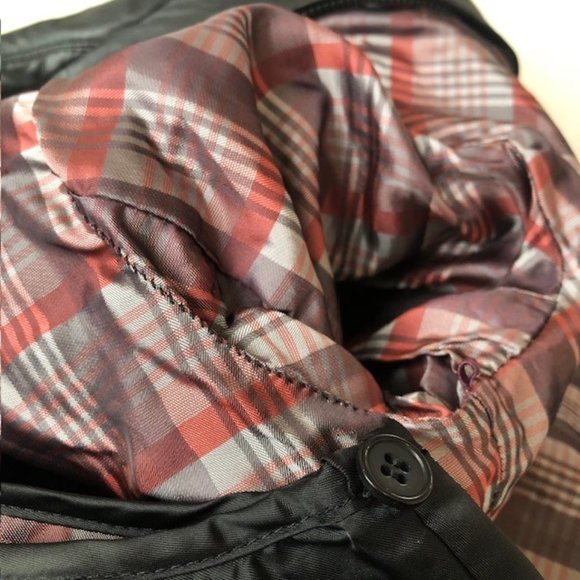 Black DANIER Leather Mid-Length Button-Front Coat / Jacket with Liner Vest XS - Picture 12 of 16